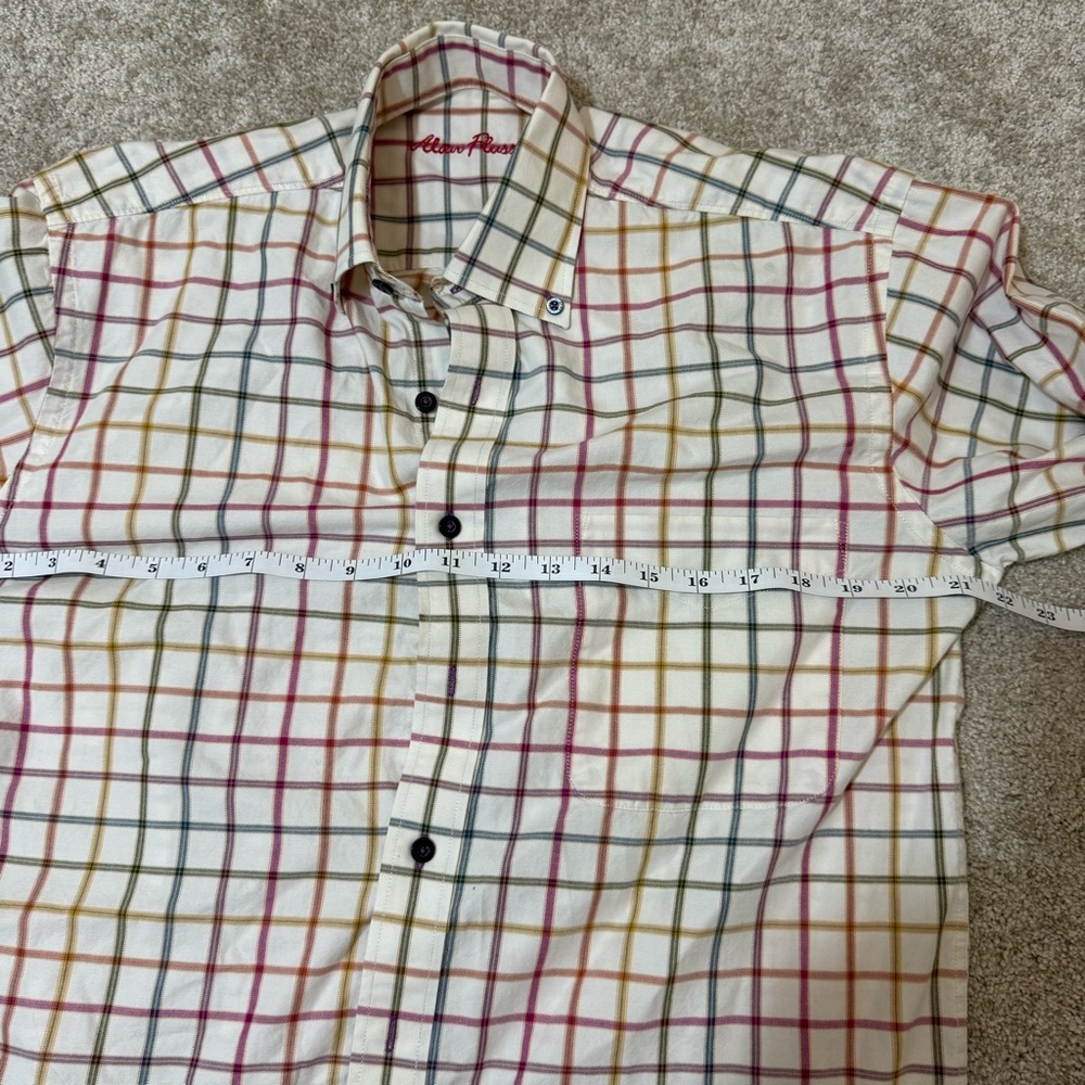 Rainbow Plaid Button Down Men's Small - Picture 8 of 9
